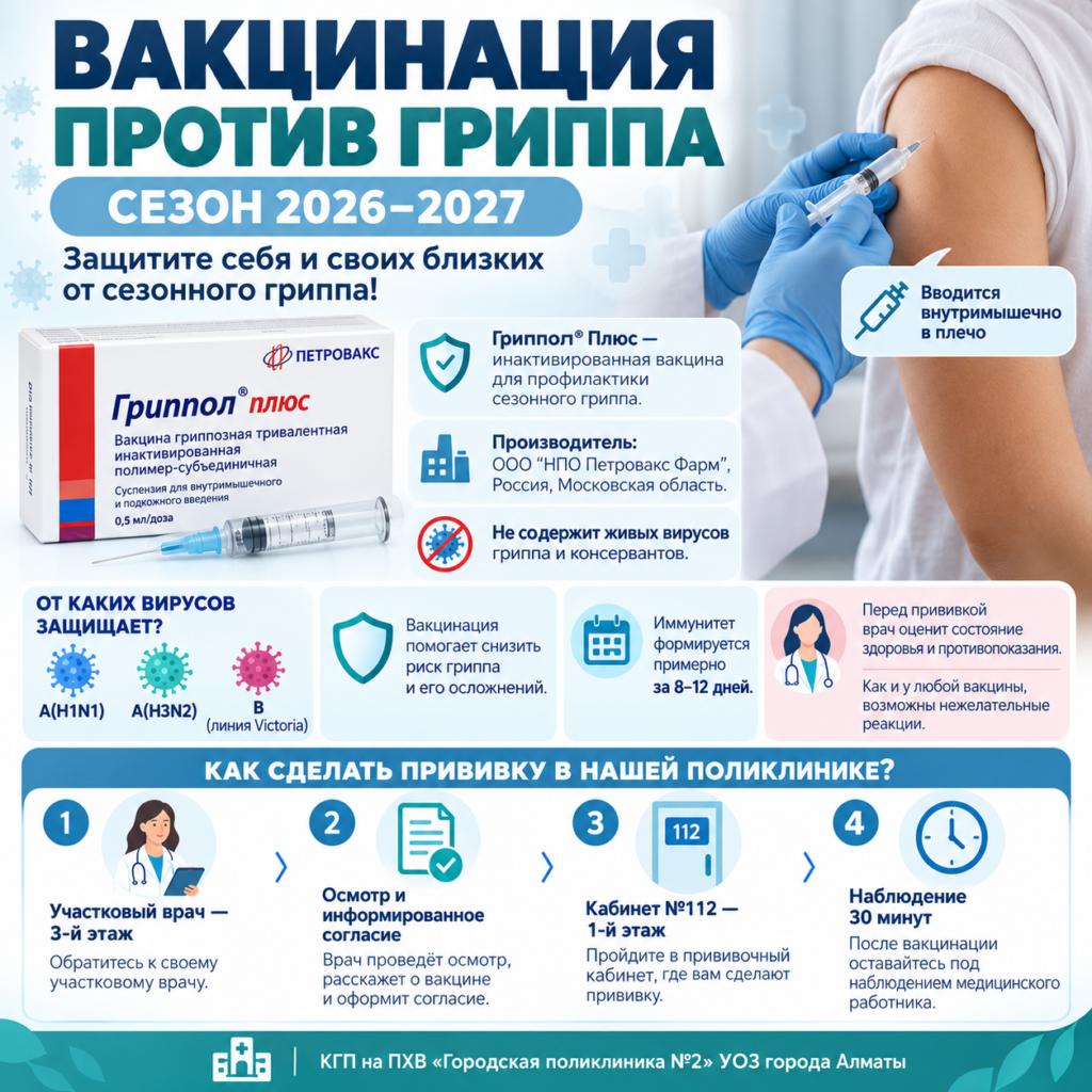 💉 ВАКЦИНАЦИЯ ПРОТИВ ГРИППА 2026–2027